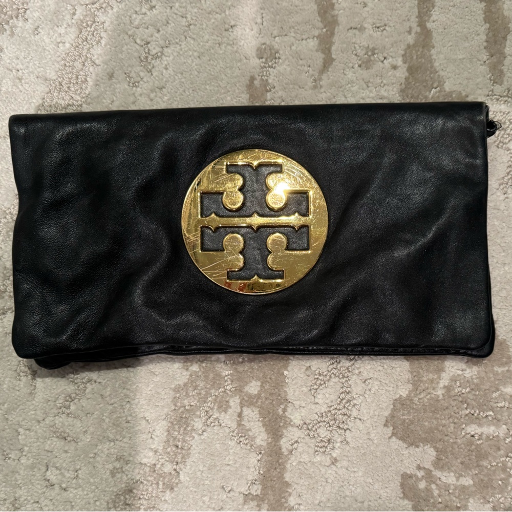 Tory Burch Vintage Reva Logo Clutch